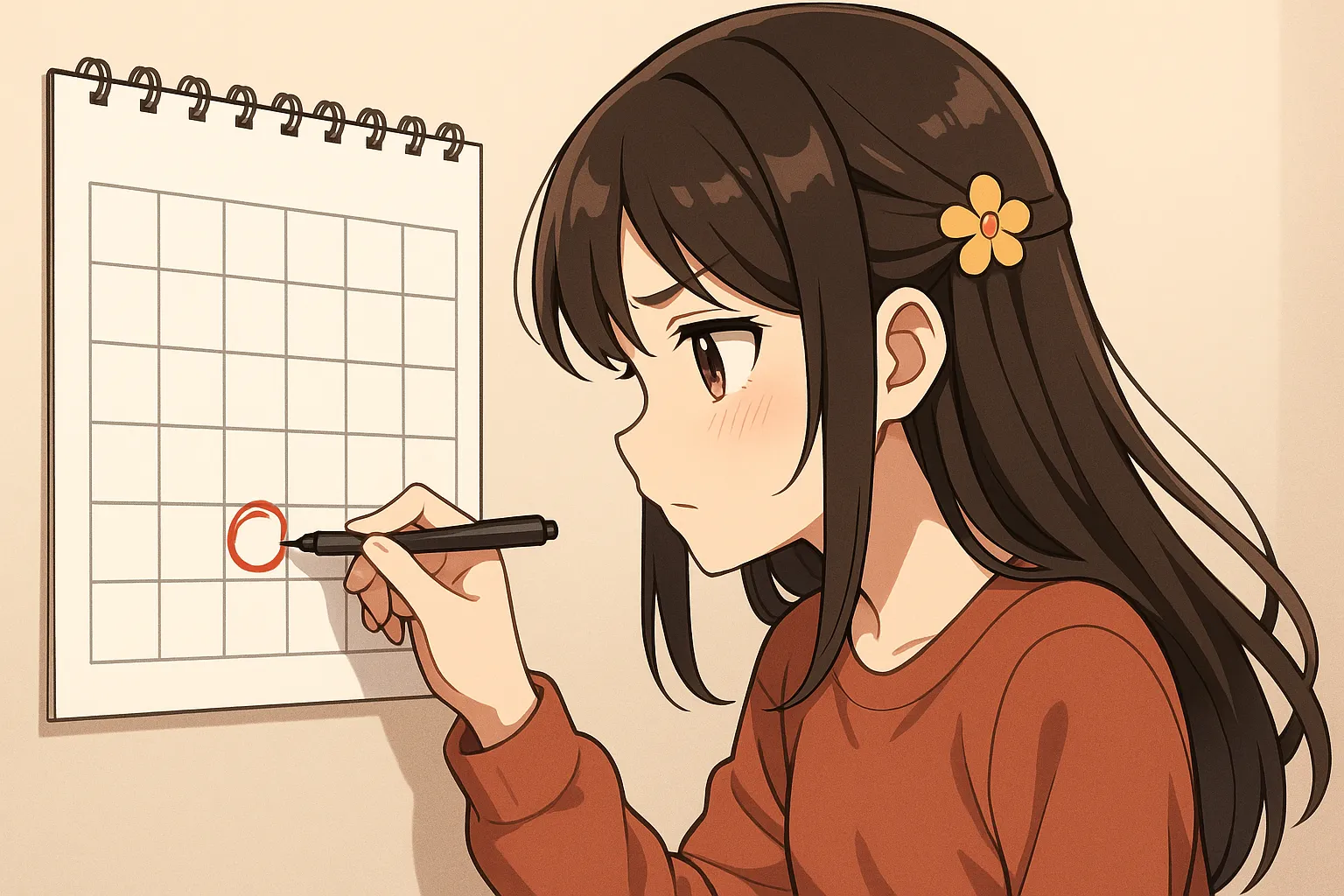 再挑戦の計画を立てる学生