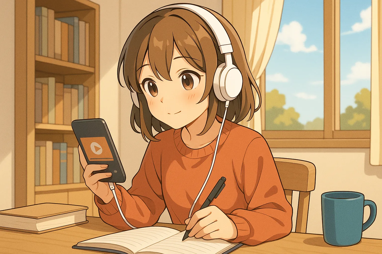 英検準2級リスニング学習を続けるコツ（習慣化・分散・自己効力感）のイメージ